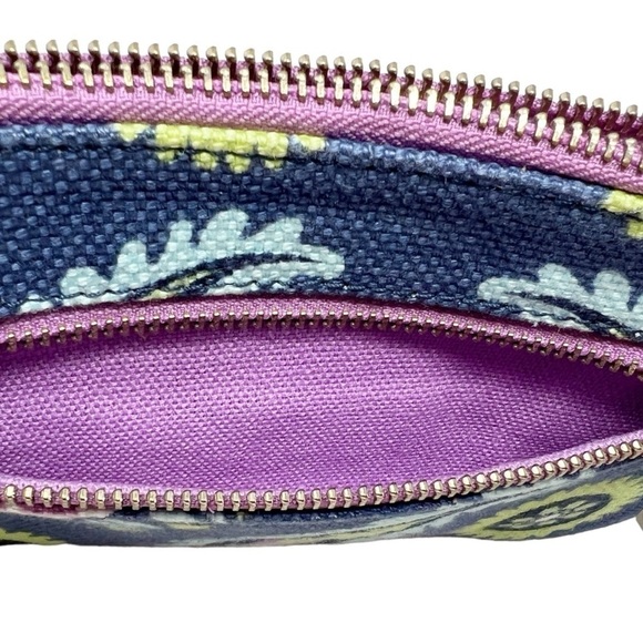 Spartina Daufuskie Island Wristlet Clutch Flower Plaid Linen And Leather - Picture 6 of 9